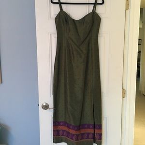 Georgiou Tea Length Jewel Green Dress